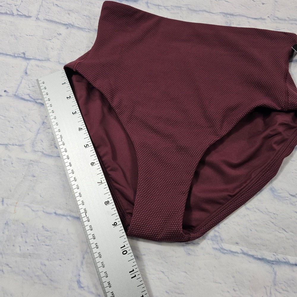 Spanx Shaping Ultra Hi-Rise Cheeky Swim Bottoms Women S Mulberry Textured 50673R - Picture 3 of 11